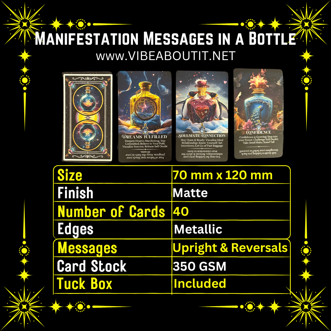 Manifestation Messages in a Bottle Oracle 40 Card Deck